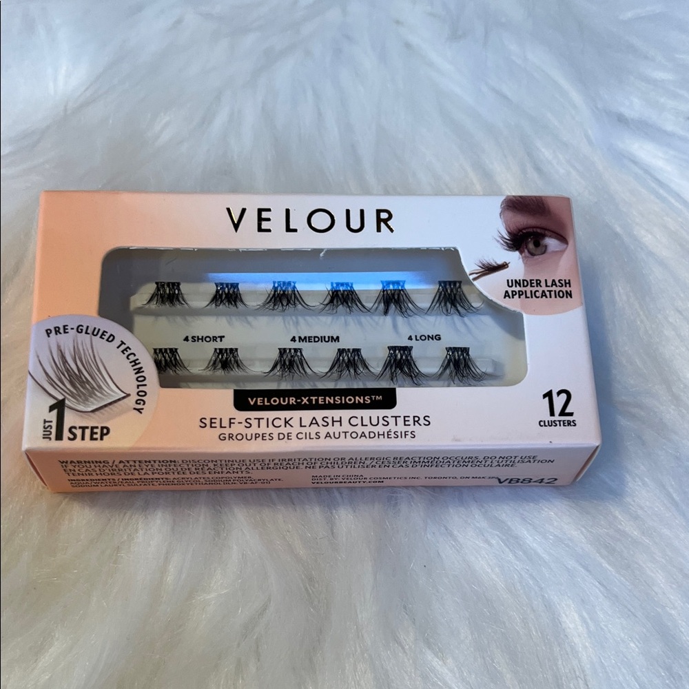 Velour Black Self-Stick Lash Clusters
